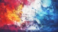 Abstract background of explosion of colored powder. Grunge style in multi colored. Banner