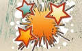 Abstract background of explosion stars in graffity style. Royalty Free Stock Photo