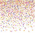 Abstract background with falling colorful confetti isolated on a white background. Vector illustration. Royalty Free Stock Photo