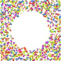 Abstract background with falling colorful confetti isolated on a white background. Vector illustration. Royalty Free Stock Photo