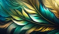 Abstract background with feather pattern, gradients and texture, digital painting Royalty Free Stock Photo