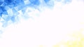 Abstract Geometric Gradient Background with Blue and Yellow Polygons Royalty Free Stock Photo