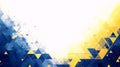 Abstract Geometric Gradient Background with Blue and Yellow Triangles Royalty Free Stock Photo