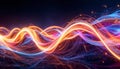 Colorful Sound Wave Light Abstract Background Royalty Free Stock Photo