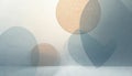 Abstract background features soft geometric shapes. Transparent circles, organic forms overlap creating depth, space. Muted light Royalty Free Stock Photo