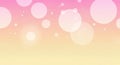 Soft Pink and Yellow Gradient Background with Floating Circles and Bokeh Effect abstract Royalty Free Stock Photo