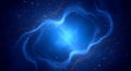 Abstract Blue Cosmic Energy Background with Stardust Royalty Free Stock Photo