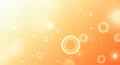 Abstract background of glowing orange circles and small sparkling lights on a gradient background Royalty Free Stock Photo