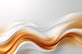 Abstract background features a white and gold satin fabric background Royalty Free Stock Photo