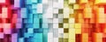 Abstract colorful cubes background with vibrant gradient tones Royalty Free Stock Photo