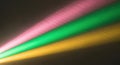 Colorful Light Beams Abstract Background - Pink, Green, Yellow Royalty Free Stock Photo