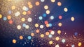 Abstract Bokeh Lights and Glittering Particles Background Royalty Free Stock Photo