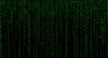 Green Digital Code Falling Background, Binary Code, Data Stream, Technology Concept Royalty Free Stock Photo
