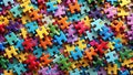 Abstract Background Featuring a Colorful Array of Unsolved Puzzles Creating a Captivating Visual Puzzle Creative AI Royalty Free Stock Photo