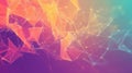 Abstract Colorful Network of Interconnected Lines and Points Royalty Free Stock Photo