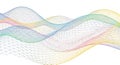 Abstract Colorful Wireframe Waves Royalty Free Stock Photo