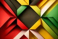 An abstract background featuring the colors of the African flag represents pride and unity during Black History Month