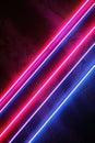 Abstract background featuring diagonal neon lights in pink and blue with a textured dark surface, suitable for vibrant Royalty Free Stock Photo