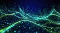 abstract background featuring digital data streams flowing across the screen Royalty Free Stock Photo
