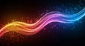 An abstract background featuring a flowing wave of warm and cool colors Royalty Free Stock Photo