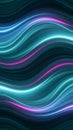 Abstract Teal and Pink Neon Waves Flowing with Dynamic Light Streaks background Royalty Free Stock Photo