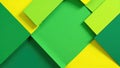 Abstract background featuring interlocking green and yellow shapes creating dynamic composition