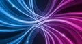 Abstract Blue and Purple Light Trails Royalty Free Stock Photo