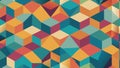 Abstract background of colorful isometric cubes and triangles pattern Royalty Free Stock Photo