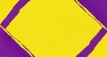 Vibrant Yellow Diamond Shape with Torn Purple Edges and Subtle Dot Texture Background abstract Royalty Free Stock Photo
