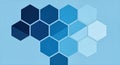 Blue Hexagon Geometric Abstract Background Royalty Free Stock Photo