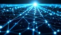 Abstract Blue Network Connection Royalty Free Stock Photo