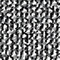 Monochromatic geometric pattern with isometric cubes and optical illusion effect Royalty Free Stock Photo