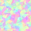 Abstract background featuring a seamless repeating pattern composed of iridescent pastel colored low poly geometric triangles Royalty Free Stock Photo