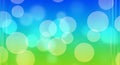 Abstract background of blue and green gradient with soft white bokeh circles light Royalty Free Stock Photo