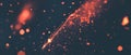 Abstract background featuring spark trails with space for logo and blazing banner design