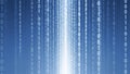 Digital Binary Code Stream on Blue Background Representing Data Flow Royalty Free Stock Photo