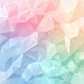 Abstract background featuring a vibrant geometric low poly texture in soft pastel gradient colors creating a modern and Royalty Free Stock Photo