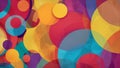 Abstract background featuring a vibrant overlapping pattern of colorful translucent circles creating a modern dynamic visual Royalty Free Stock Photo
