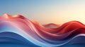 Minimalistic Gravity Wave: Beautiful Blue And Red Background