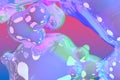 Colorful shiny and glossy soap like slime of liquid abstract gradient texture 3D illustration - soft focus background design Royalty Free Stock Photo