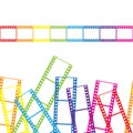 Abstract background with a film strip. Vector Royalty Free Stock Photo