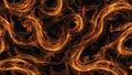 abstract background with fire A black background with yellow and orange fire flames burning in the center Royalty Free Stock Photo