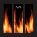 Abstract background with fire flames frame and copy space for te Royalty Free Stock Photo