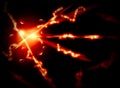 Abstract background with fire lines