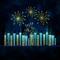 Abstract background with firework Royalty Free Stock Photo