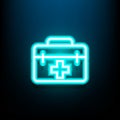 Abstract background for first aid kit in neon light,vector illustrations Royalty Free Stock Photo
