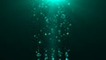 Abstract background with flickering Underwater bubbles Royalty Free Stock Photo