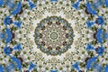 Abstract background of floral pattern of a kaleidoscope Royalty Free Stock Photo