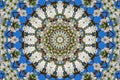 Abstract background of floral pattern of a kaleidoscope Royalty Free Stock Photo