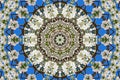 Abstract background of floral pattern of a kaleidoscope Royalty Free Stock Photo